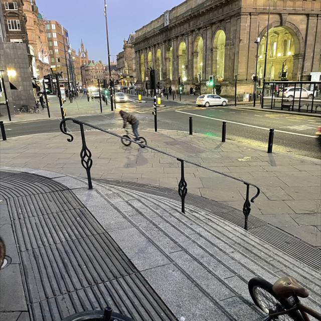 Rail at trainstation