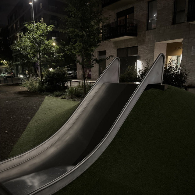 Slide with volcano thang 