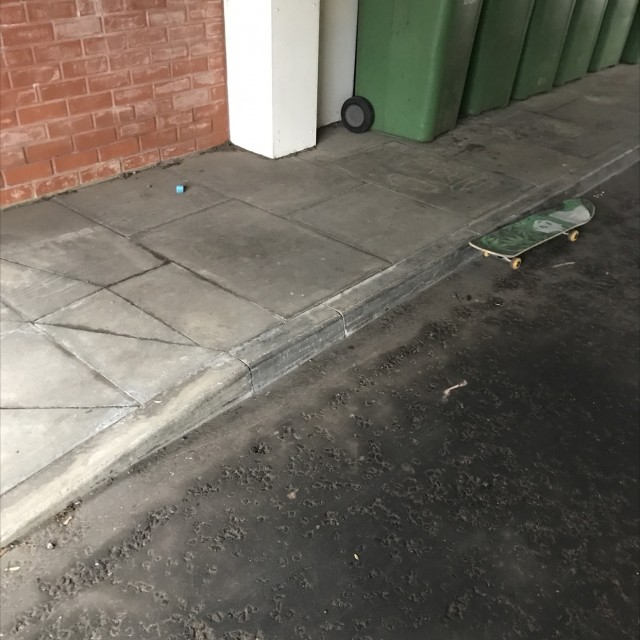 low curb to grind ramp run up