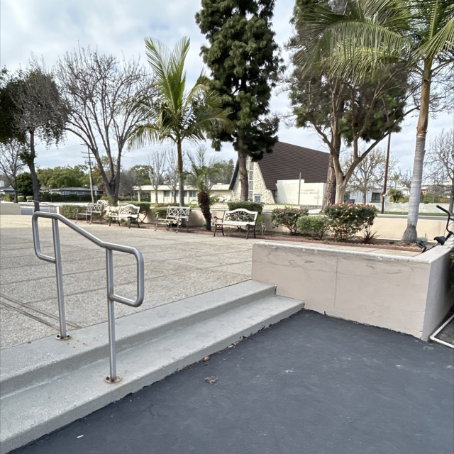 Two and three stair with rail