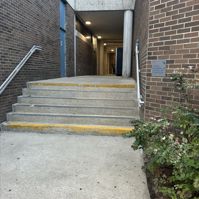 Bank then 6 stair + gap 2 street