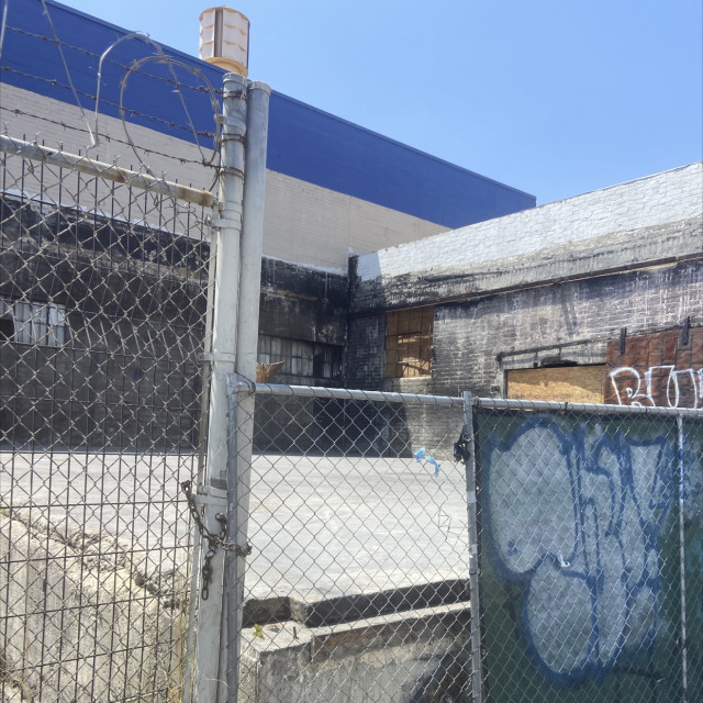 On the side of the LA bridge 