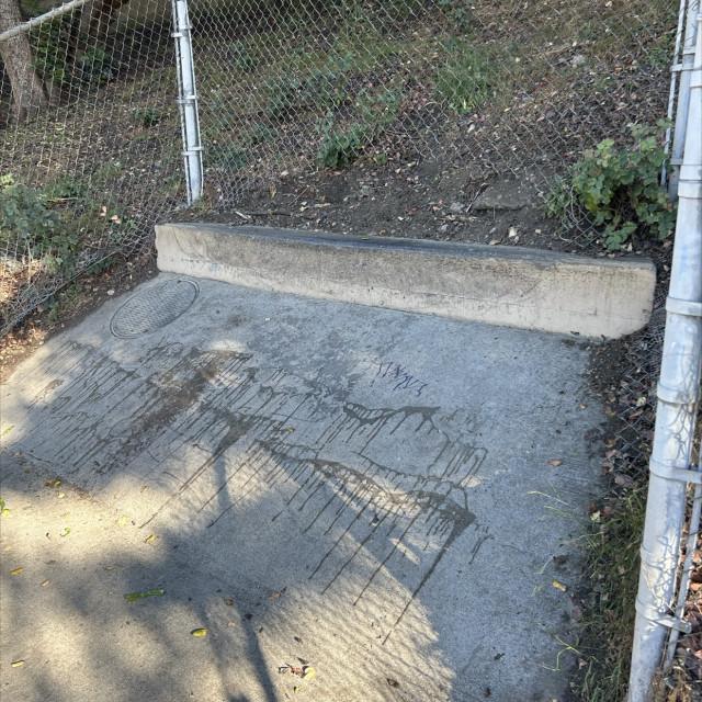 Bank to ledge