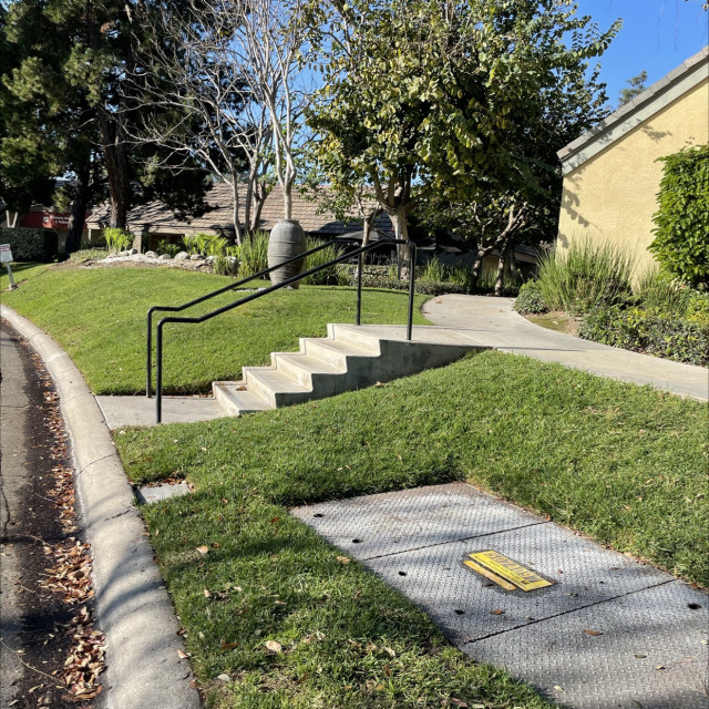 Five stair handrail