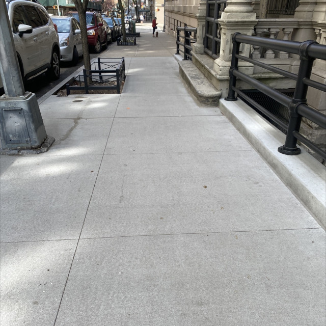 Scraped painted ledge 