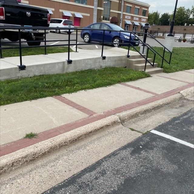 Bank with little stair set