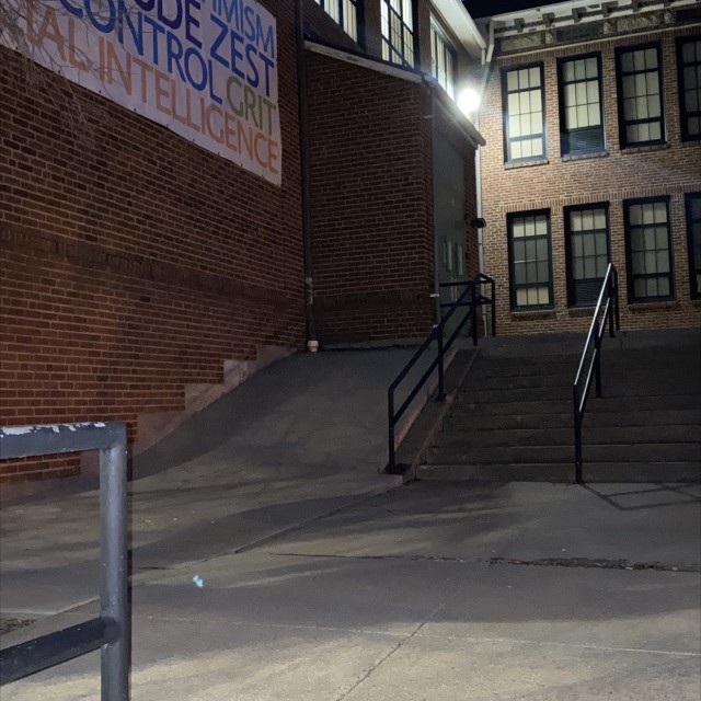 Bank to wall and mellow handrail 
