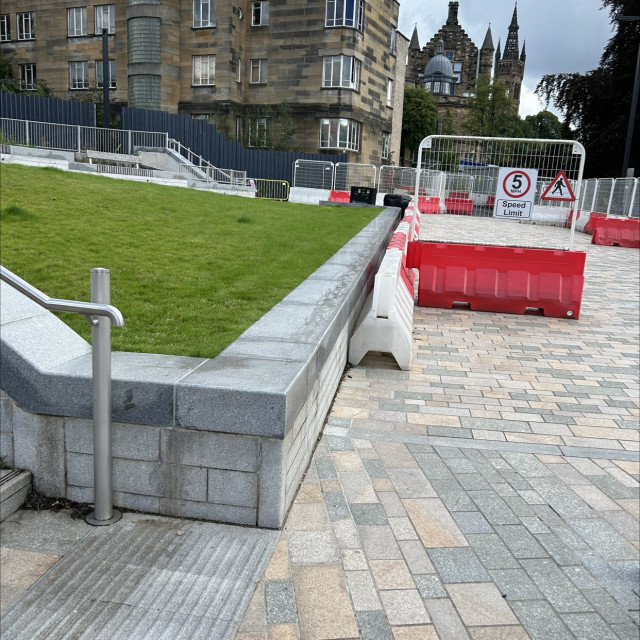 Long marble ledge