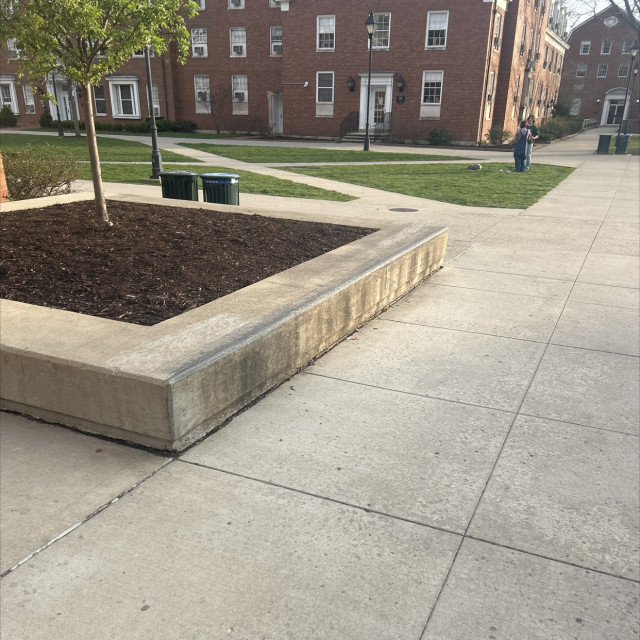 Tall and long ledge