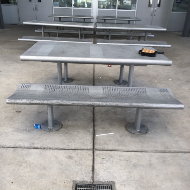 School bench rail