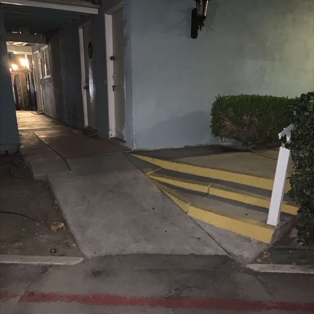 Ramp next to stairs