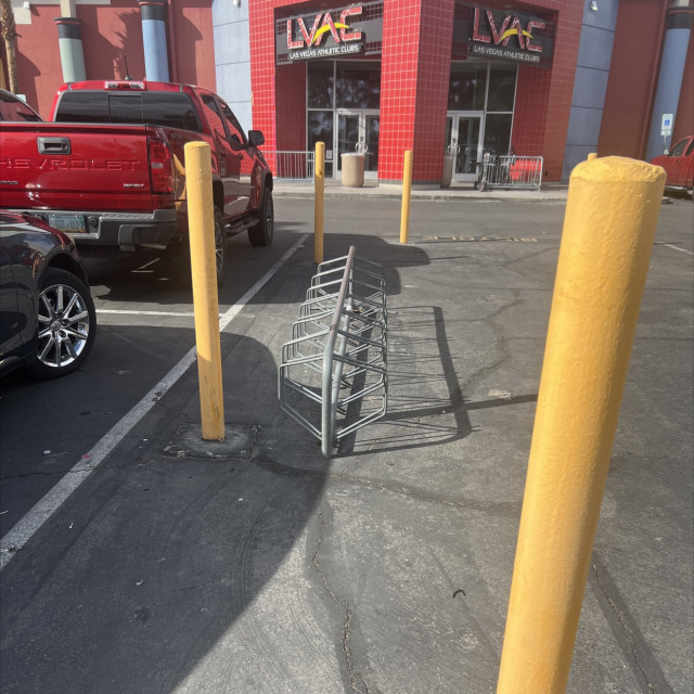 bike rack rail outside lvac 