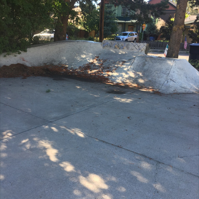 In a driveway but they let anyone sk8 it