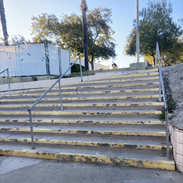 Grossmont stairs no skatestopers