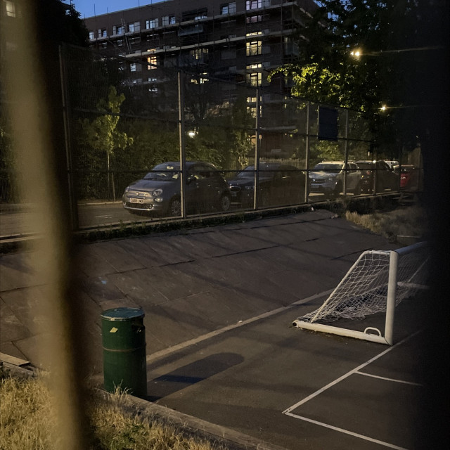 Bank to fence