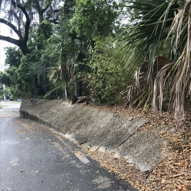 Crusty bank spot.