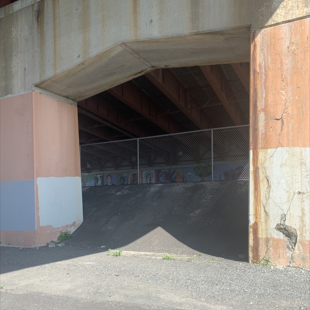 Under bridge bank