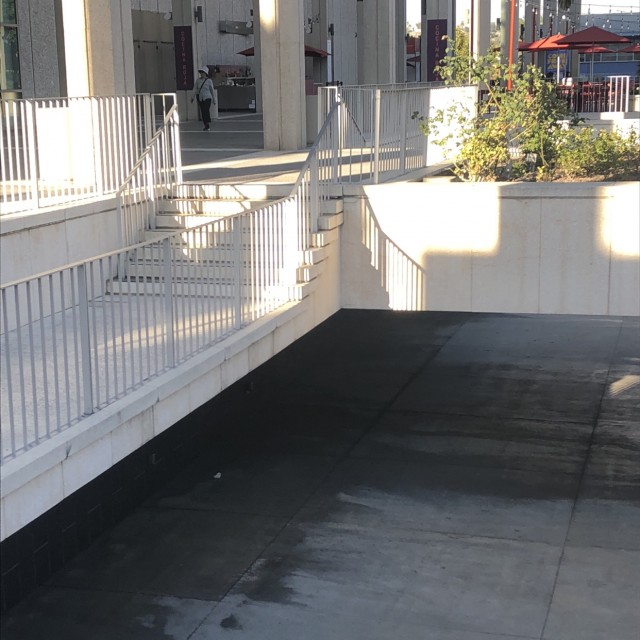 Gap over rail 