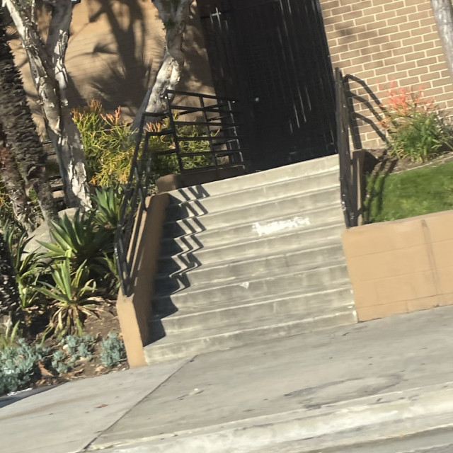 Nine stair with rail 