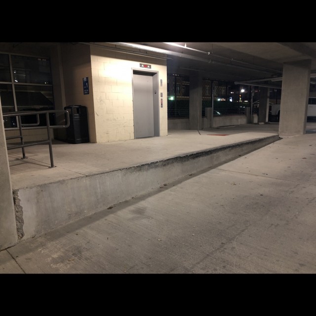 Ledge at parking garage 