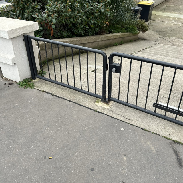 Ollie over or open the gate