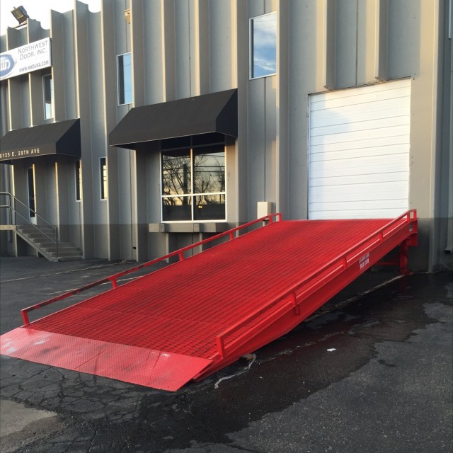 Square loading dock rails. 