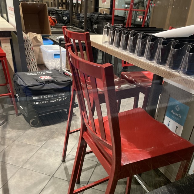 Chick fil a chair to boardslide