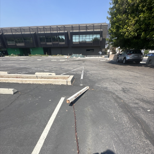 Knocked over pole