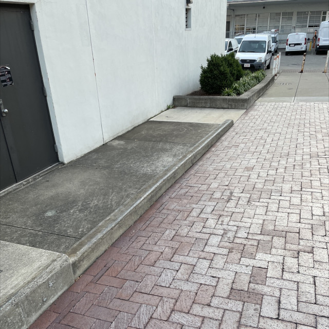 15 ft slippery curb on campus