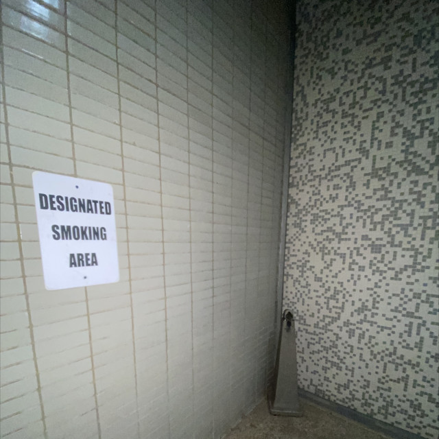 designated smoke area