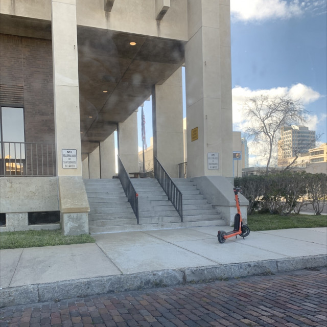 orange scooter
