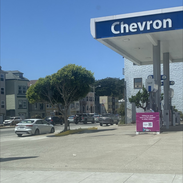 Gas station ledge