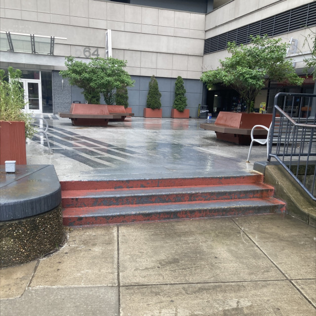 Stairs and the big ledges