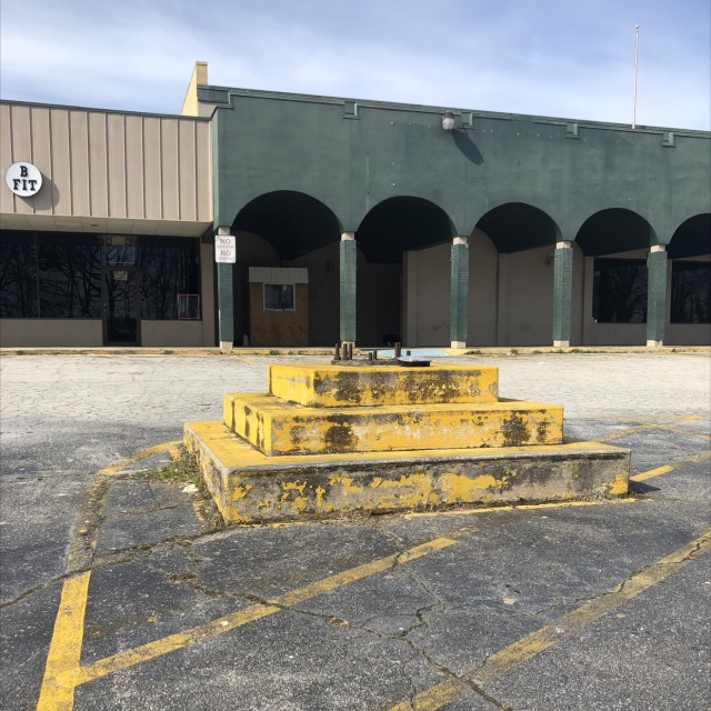 Yellow ledges Gainesville abandoned shopping center 