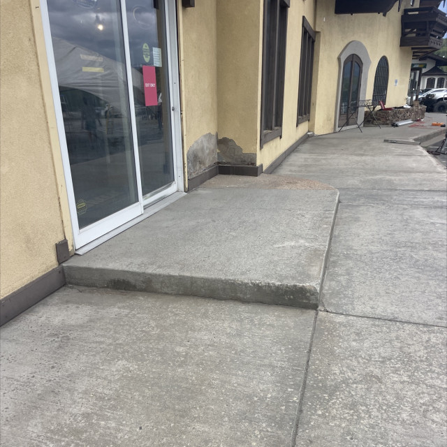 Manual pad in front of store