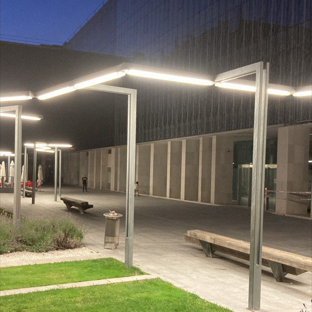 Nice flat ground with benches