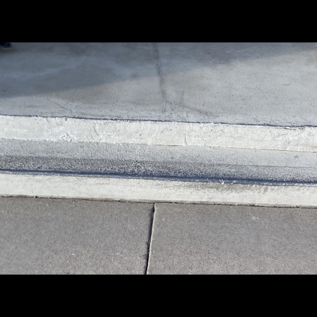 Ledge filled with wax and a two stair 