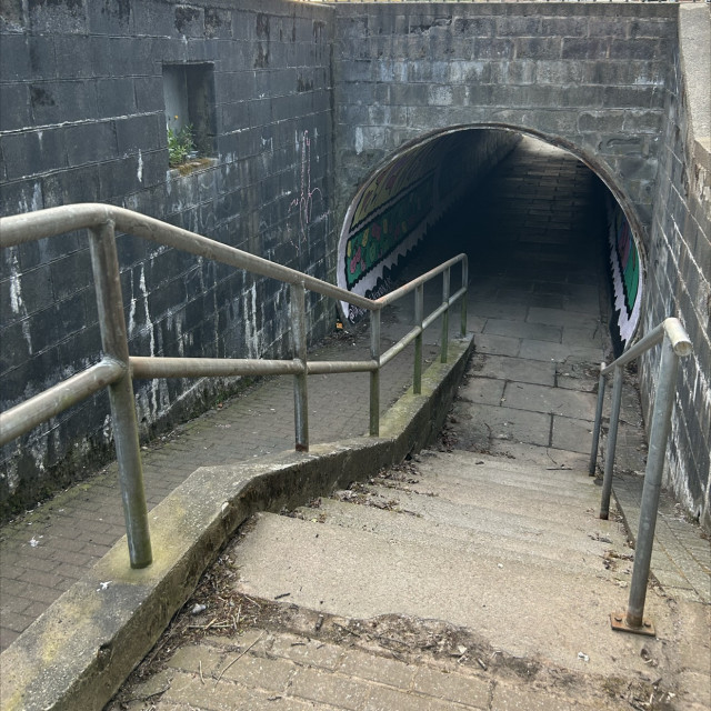 Rail into tunnel