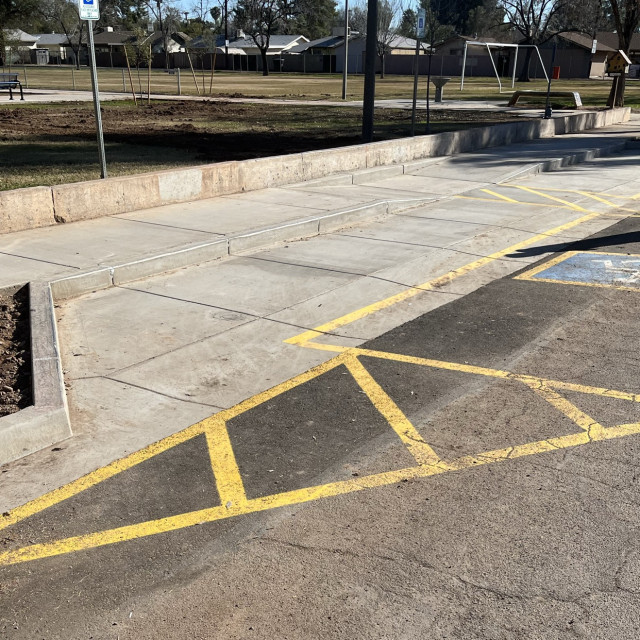 Mitchell park ledge/curb