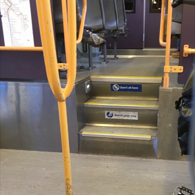 Three stair on train