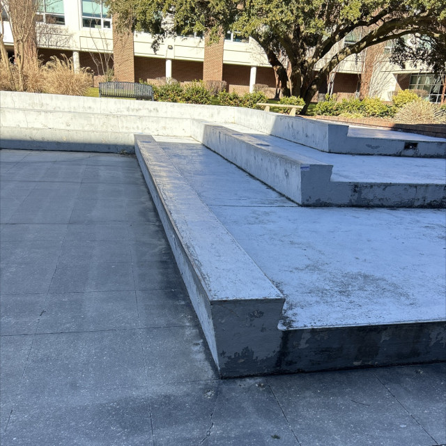 Ledge and plaza