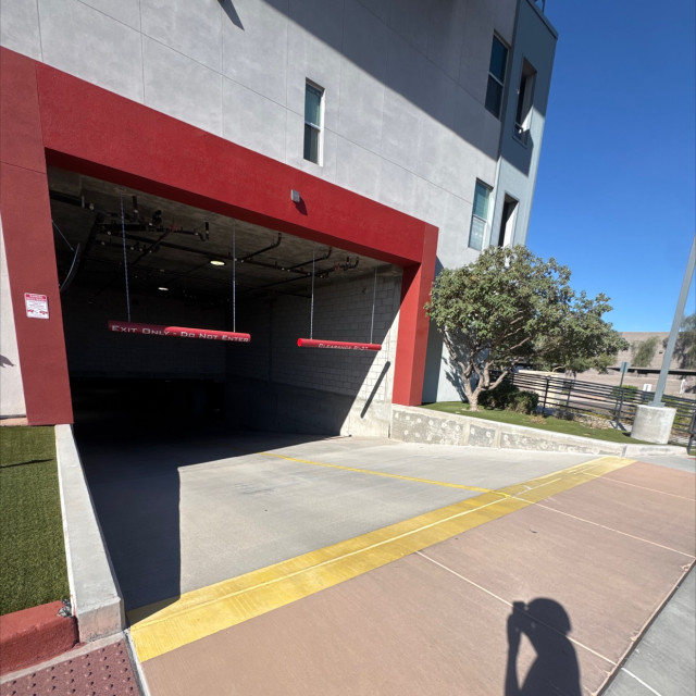 Parking garage/bank drop
