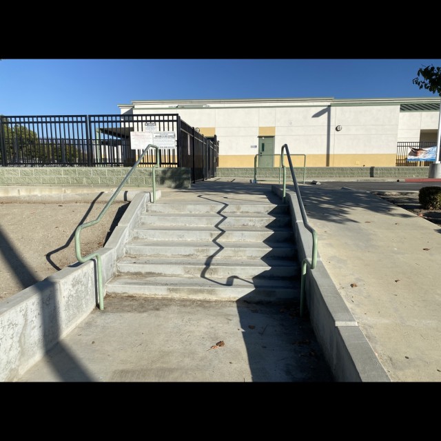 6 stair with a rail