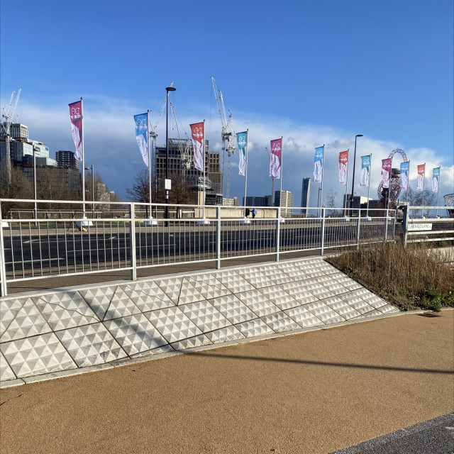 Sketch bank fence
