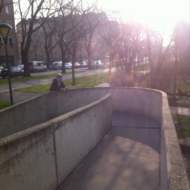Curved wallride