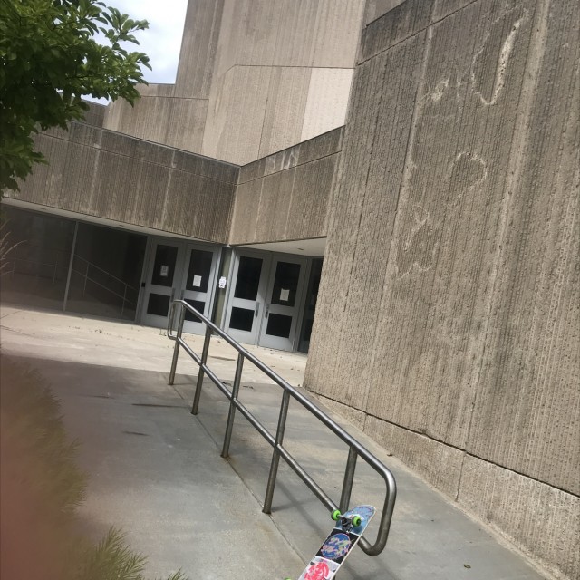 Bank with a rail