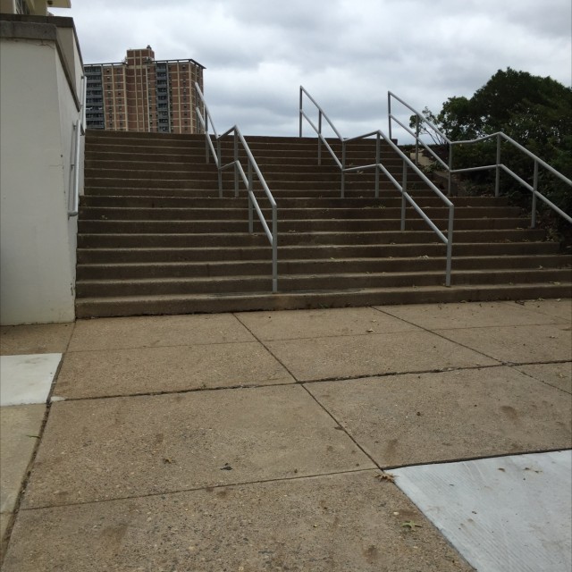 Stairs with rail