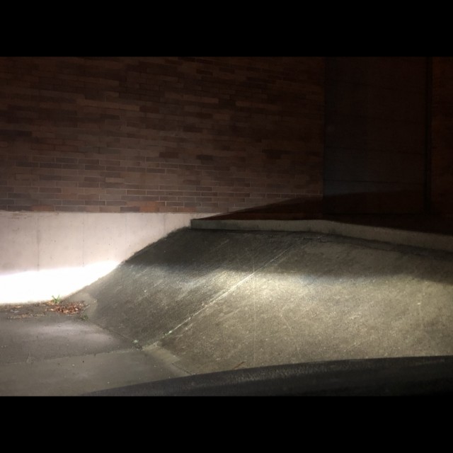 Steep bank with curb on top 