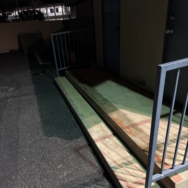 Ledge, rail, and quarter pipe at this spot