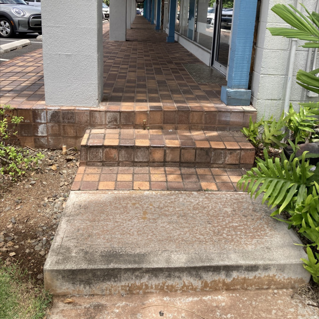 Tile floor stairs and gap